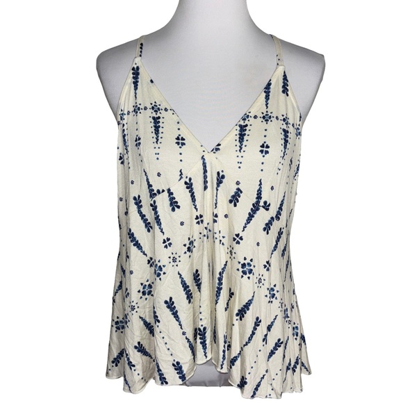 Cloud Chaser Blue and Cream Women's Tank Top - Picture 1 of 4